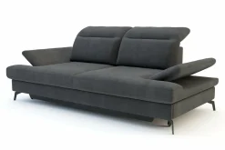 Sofy|Instilo Sofa rozkładana 3-osobowa FIJI grafitowa