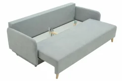 Sofa rozkładana 3-osobowa jasnoszara TAMPA