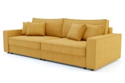 Sofa rozkładana 4-osobowa MARKOS musztardowy
