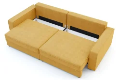 Sofa rozkładana 4-osobowa MARKOS musztardowy