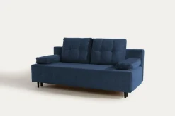 Sofy|Exline Sofa rozkładana 3-osobowa niebieska ARIEL