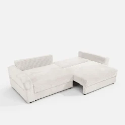 Sofy| Sofa rozkładana 4-osobowa NOEMI kremowy