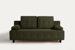Sofy|Exline Sofa rozkładana 3-osobowa oliwkowa ARIEL