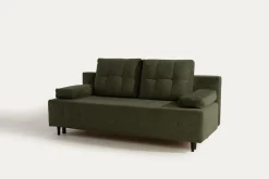 Sofy|Exline Sofa rozkładana 3-osobowa oliwkowa ARIEL