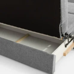 Dzieci Sofa rozkładana 3-osobowa popielata MATI III