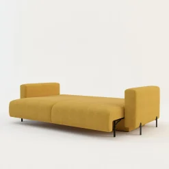 Exline Sofa rozkładana 3-osobowa żółta ARELLA