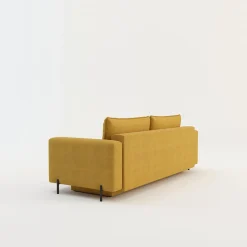 Exline Sofa rozkładana 3-osobowa żółta ARELLA