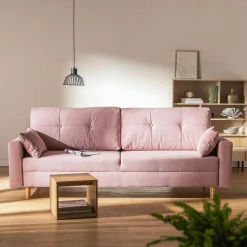 Sofy|Exline Sofa rozkładana różowa MOZI