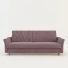 Sofa rozkładana różowa NICEA