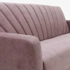 Sofa rozkładana różowa NICEA