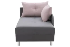 Sofy|Sofy| Sofa rozkładana szaro-różowa LETTO lewa