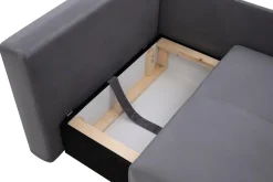 Sofy|Sofy| Sofa rozkładana szaro-różowa LETTO lewa