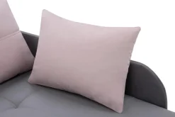 Sofy|Sofy| Sofa rozkładana szaro-różowa LETTO lewa