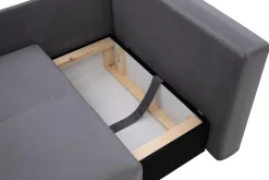 Dzieci Sofa rozkładana szaro-różowa LETTO prawa