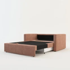 Sofy|Sofy| Sofa rozkładana sztruksowa różowa SOFI