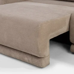 inny Sofa rozkładana sztruksowa beżowa URBAN