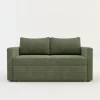 Dzieci Sofa rozkładana sztruksowa zielona SOFI