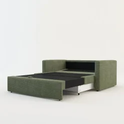 Dzieci Sofa rozkładana sztruksowa zielona SOFI