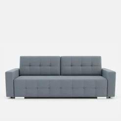 Sofy| Sofa rozkładana z pikowaniem szara LILA