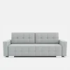 Sofy| Sofa rozkładana z pikowaniem jasnoszara LILA
