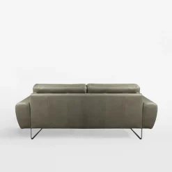 Trend Line Sofa skórzana 3 osobowa SPRING szara