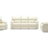 Komplety Wypoczynkowe| Sofa skórzana i dwa fotele z funkcją relax ORLANDO