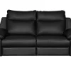 Sofy|Trend Line Sofa skórzana 2-osobowa czarna PERLE