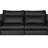 Sofy|Trend Line Sofa skórzana z funkcją relaks czarna PERLE