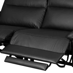 Sofy|Trend Line Sofa skórzana z funkcją relaks czarna PERLE