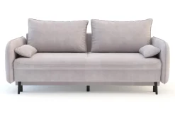 Sofa szaroróżowa VAMOS nóżki czarne