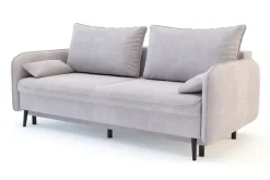 Sofa szaroróżowa VAMOS nóżki czarne