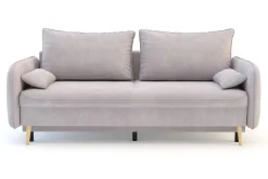 Sofy| Sofa szaroróżowa VAMOS nóżki buk