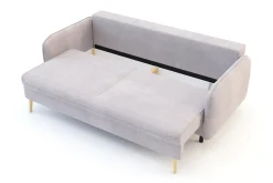 Sofy| Sofa szaroróżowa VAMOS nóżki buk