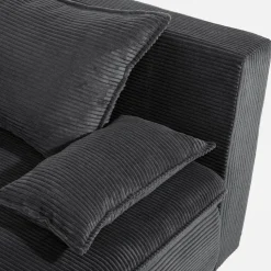 Sofy| Sofa sztruksowa ciemnoszara MAYA