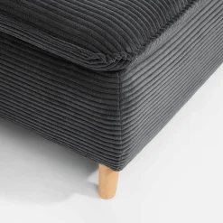 Sofy| Sofa sztruksowa ciemnoszara MAYA