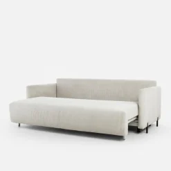 Sofa sztruksowa jasnobeżowa SORRENTO NEW