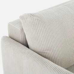 Sofa sztruksowa jasnobeżowa SORRENTO NEW