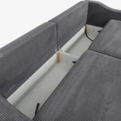 Instilo Sofa sztruksowa rozkładana podwójnie EVORA