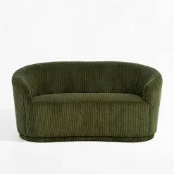 Sofy| Sofa sztruksowa zielona SNUGLA