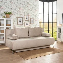 Sofy| Sofa trzyosobowa beżowa DARWIN