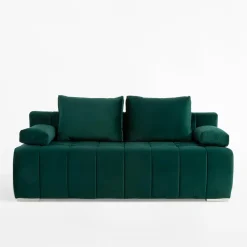 Sofa welurowa butelkowa zieleń ISOLA NEW