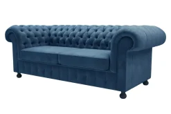 Inspire Sofa welurowa granatowa CHESTER