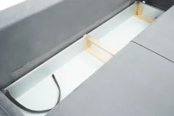 Sofa welurowa jasnoszara KIOTO