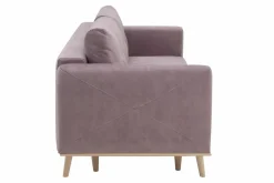 Softi Sofa welurowa na drewnianych nóżkach LAVENDE