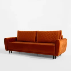 Sofy|inny Sofa welurowa ruda ROMA