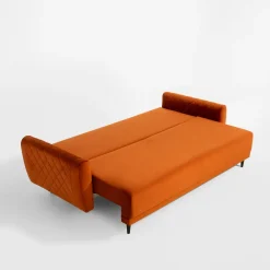 Sofy|inny Sofa welurowa ruda ROMA