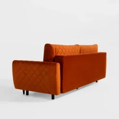 Sofy|inny Sofa welurowa ruda ROMA