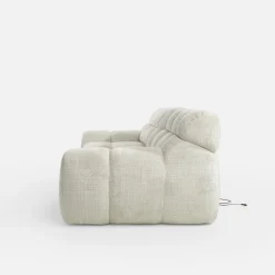 Sofy|Werdomo Sofa z regulowanym siedziskiem jasnobeżowa CAMPILE