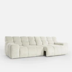 Sofy|Werdomo Sofa z regulowanym siedziskiem jasnobeżowa CAMPILE