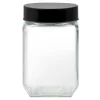 Słoik kwadratowy z czarną pokrywką MILOS 1,8 l